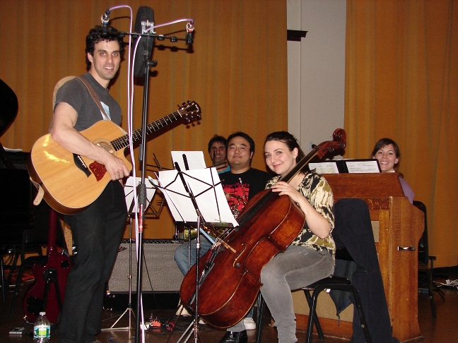 Jason, Yorgos, Qun, Jiliane and Kathrine before recording "Blank Page"